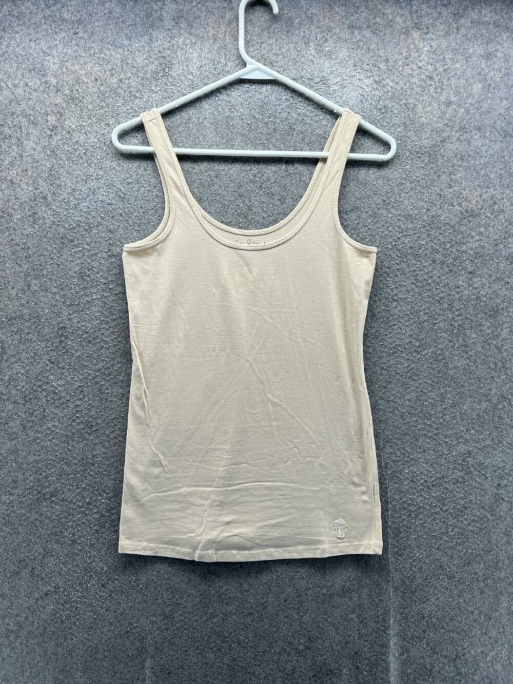 Lilly Pulitzer Tank Top Girls Medium 6-7 Beige Scoop Neck Stretch Jersey Cami